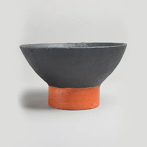 Paper mache Titselo bowl - Black-Terracotta - Photo 2