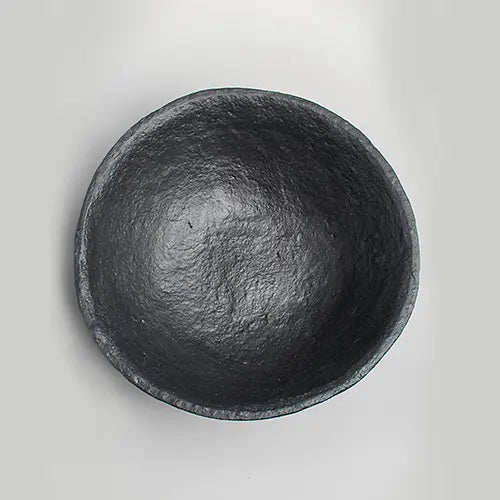 Paper mache Titselo bowl - Black-Terracotta - Photo 3