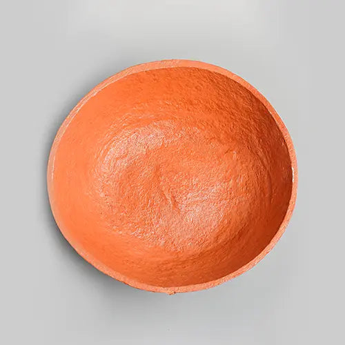 Paper mache Titselo bowl - Terracotta-Black - Photo 3