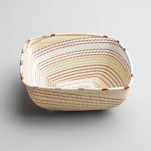 Square basket zulu wire - Ivory - Large - Photo 1