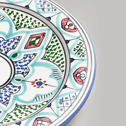Handcrafted Ceramic - Arabesque Plate - Close up