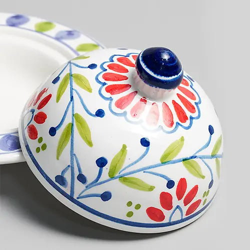 Spring Garden Butter Dish - Close up