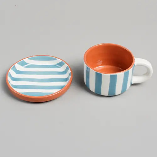 Sun Strip Coffee Set - Blue - Photo 1