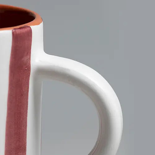 Sun Strip Mug - Teracotta - Close up