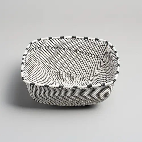 Square basket zulu wire - Black & White - Large - photo 1
