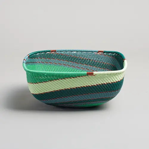 Square basket zulu wire - Emerald - Medium - Photo 2