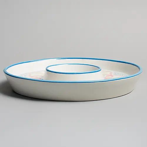 Nour – Hand-Painted Moroccan Ceramic Dip Plate - Image 3