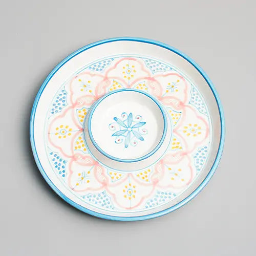 Nour – Hand-Painted Moroccan Ceramic Dip Plate - Image 2