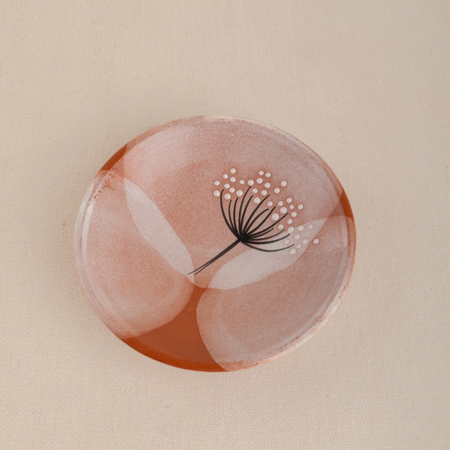 Ceramic Footed Plate Terracotta 1