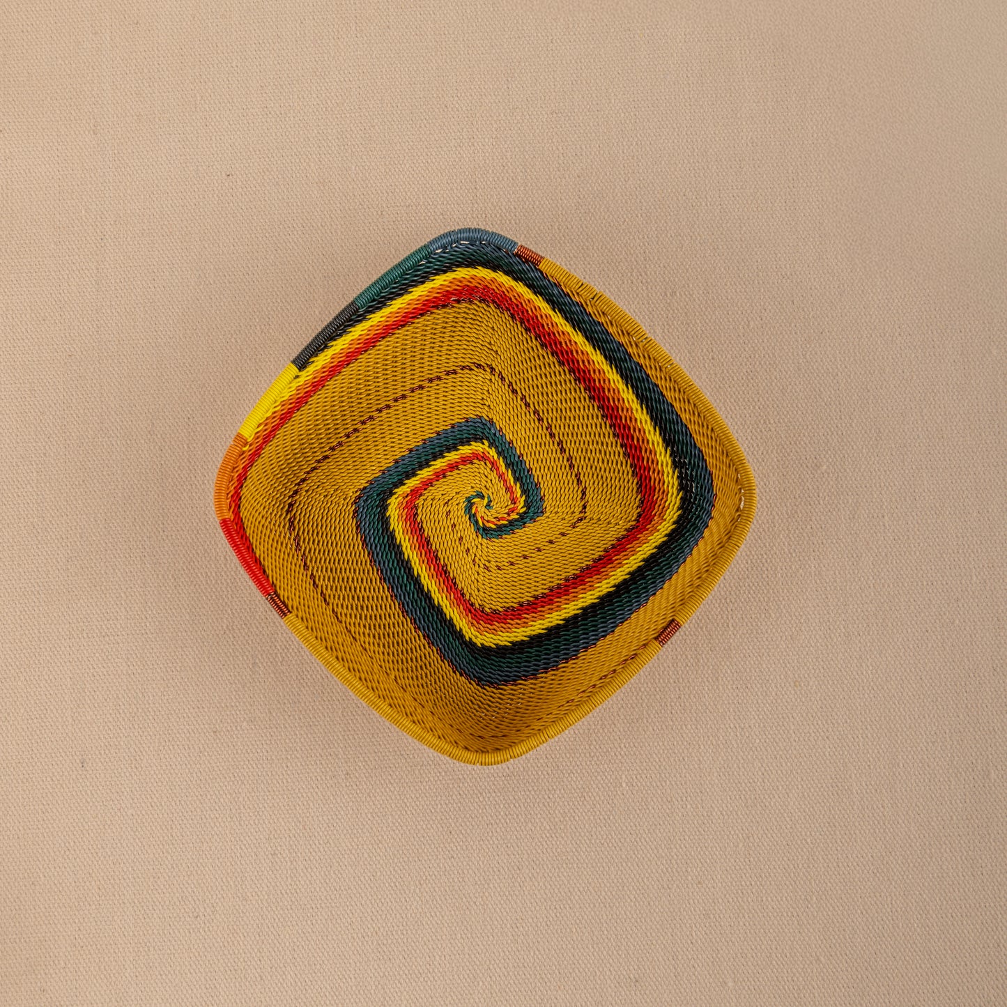 Panier carré plat - Black and White