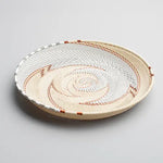 Hand Woven - Tray Round - Ivory - Large - Photo 1