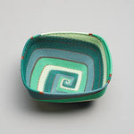 Hand Woven - Square Basket - Emerald - Large - Photo 1