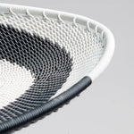 Hand Woven - Triangle Basket - Black & White - Close up