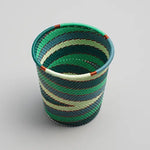 Hand Woven - Cylinder Cup - Emerald - Medium - Photo 1