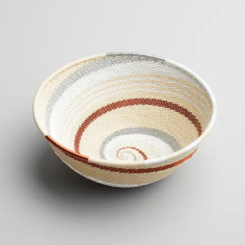 Shallow basket zulu wire - Ivory - Medium - Photo 1