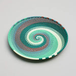 Hand Woven - Tray Round - Emerald - Medium - Photo 1