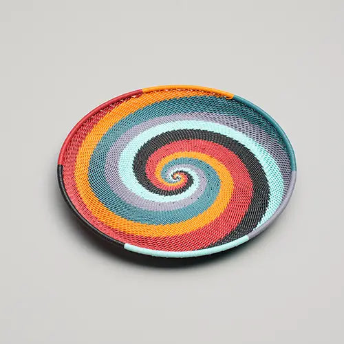Hand Woven - Tray Round - Blue Mountain - Medium - Photo 1