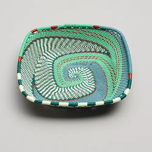 Flat square basket zulu wire - Emerald - Photo 2