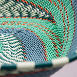 Flat Square Basket - Emerald - Close up