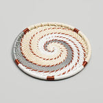 Hand Woven - Coaster - Set of 6 - Ivory - Small - Photo 1