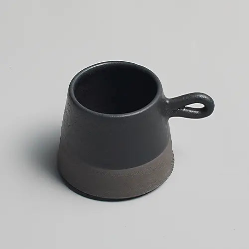 Handcrafted Ceramic - Expresso Cups Cone - Ebony - Photo 1