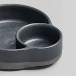 Handcrafted Ceramic - Snacking Bowl - Ebony - Close up