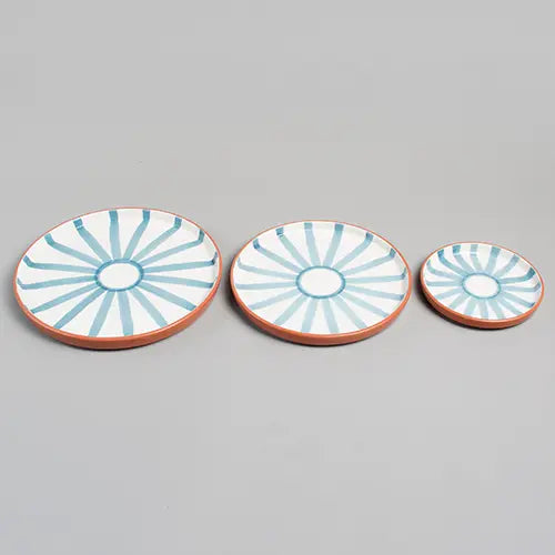 Sun Strip Plate - Blue - 3 plates