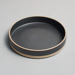 Handcrafted Ceramic - Edge Tray - Black & Sand - Photo 1