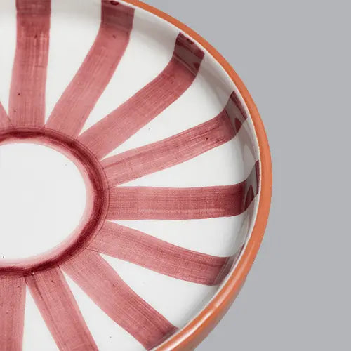 Sun Strip Plate - Terracotta - Small - Close up