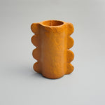 Handcrafted Paper Pulp - Mude Vase Small - Mustard - Photo 1