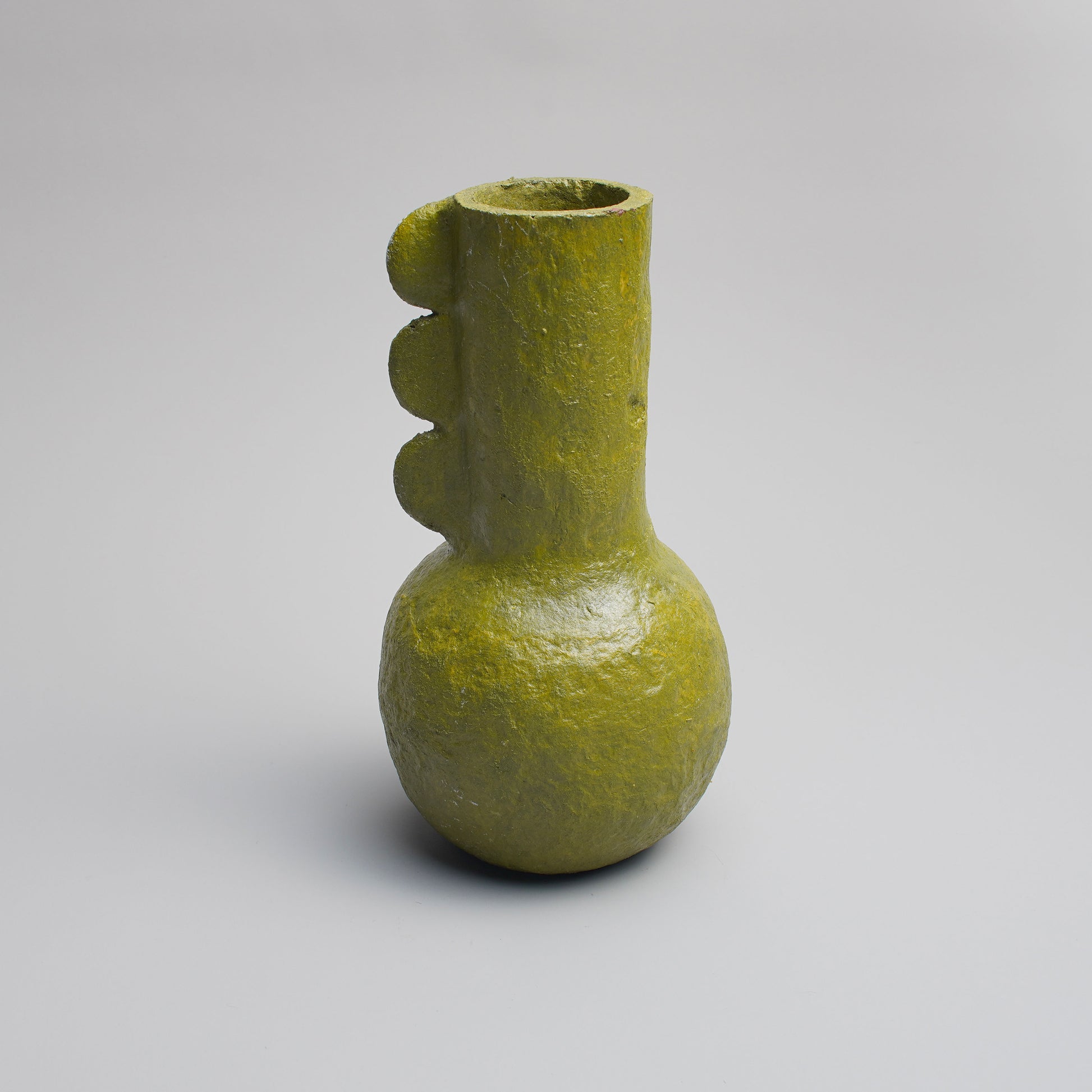 Handcrafted Paper Pulp - Emanti Vase - Emerald Green - Photo 2