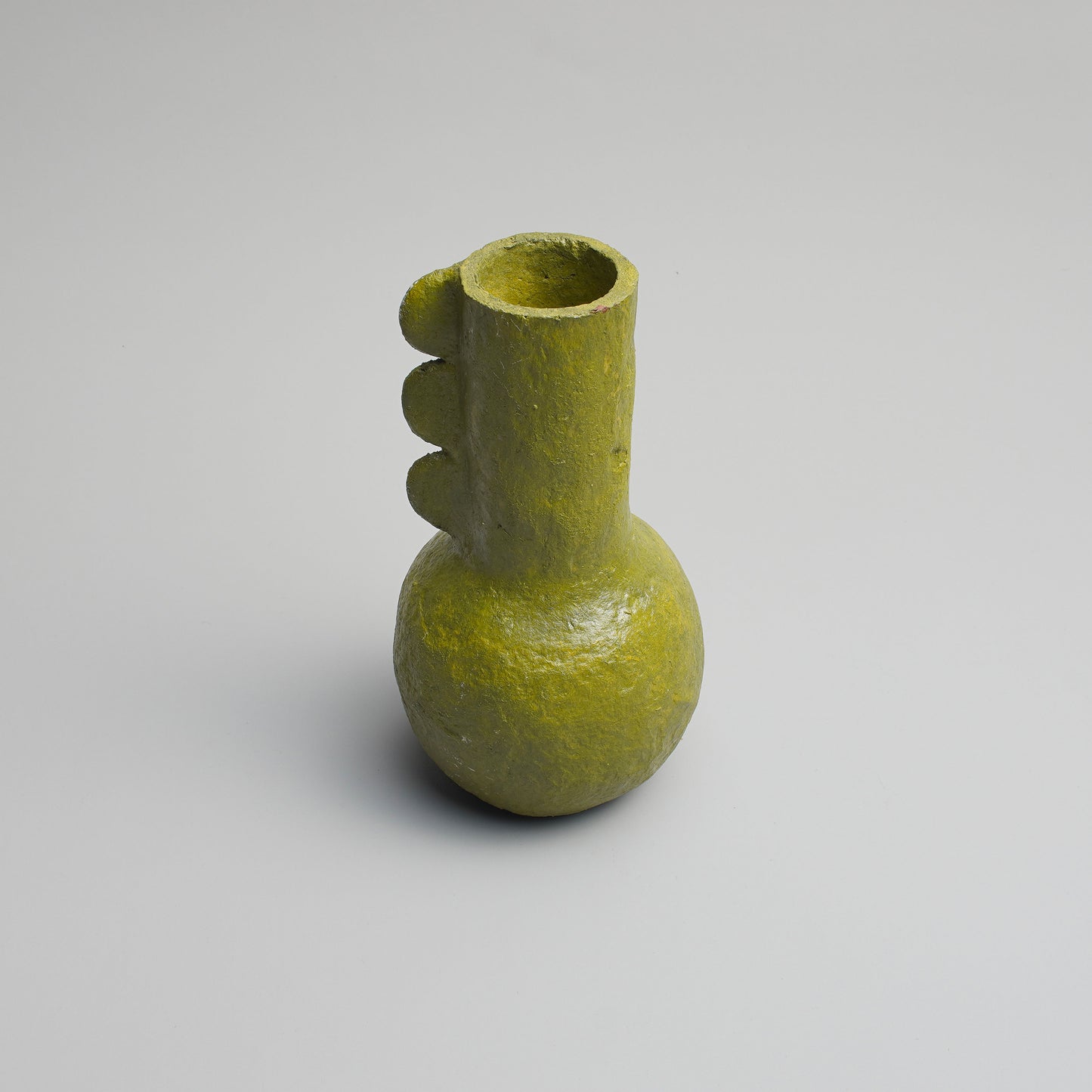Handcrafted Paper Pulp - Emanti Vase - Emerald Green - Photo 1