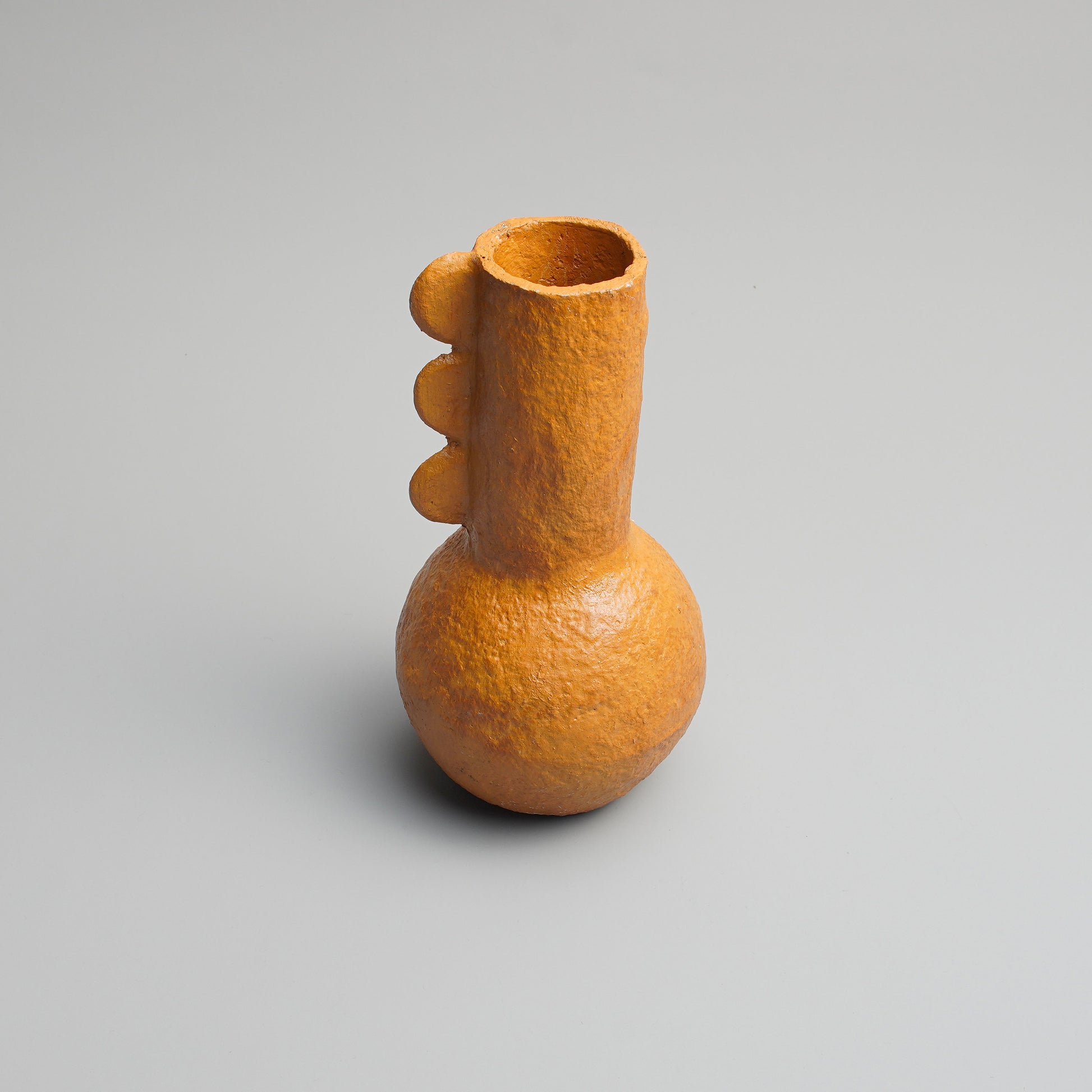 Handcrafted Paper Pulp - Emanti Vase - Mustard - Photo 1