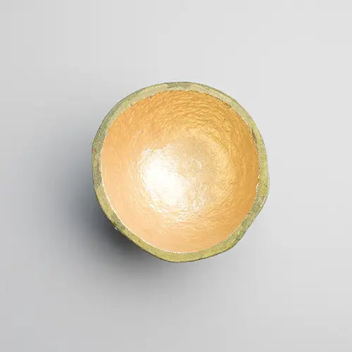 Paper Mache Swazi Bowl - Olive Green - Photos 3