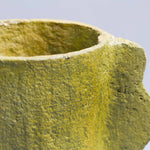 Handcrafted Paper Pulp - Ligagasi Vase - Emerald Green - Photo Close up