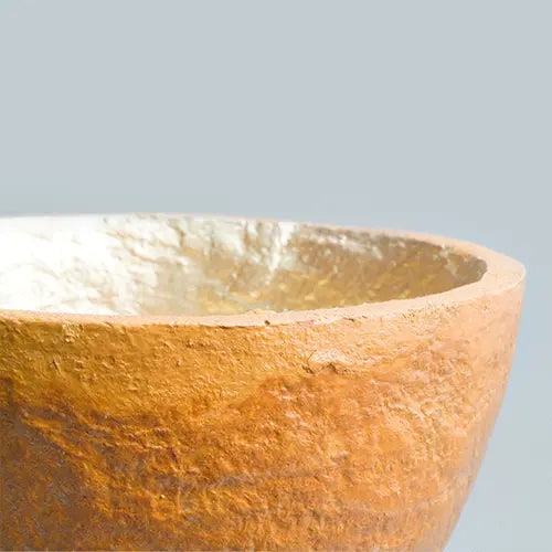 Paper Mache Swazi Bowl- Mustrard - Close up