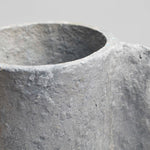 Handcrafted Paper Pulp - Ligagasi Vase - Charcoal - Photo Close up