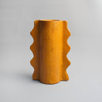 Handcrafted Paper Pulp - Ligagasi Vase - Mustard - Photo 1