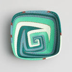 Hand Woven - Square Basket - Emerald - Medium - Photo 3