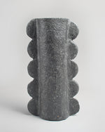 Handcrafted Paper Pulp - Mude Vase Large - Charcoal - Photo 2