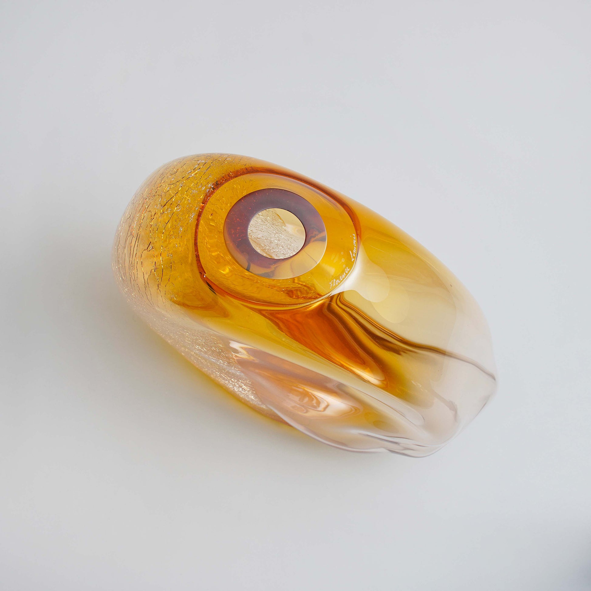 Ocre – Handblown Amber Glass Vase - Image 3