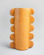 Handcrafted Paper Pulp - Mude Vase Large - Mustard - Photo 2